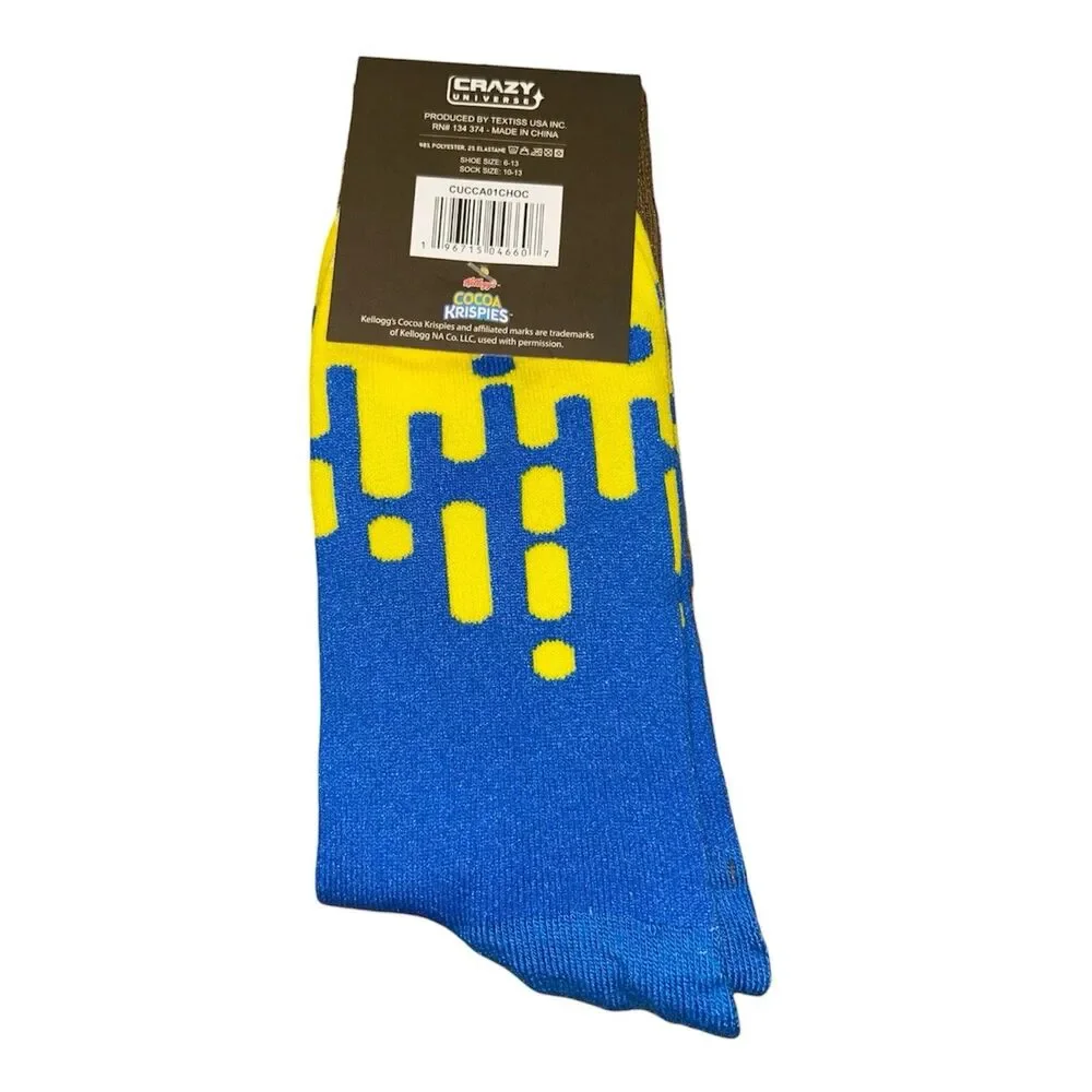 1x Rice Krispies Novelty Crew Socks Adult Set Size 6-13